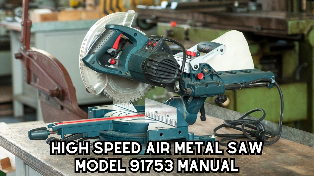 High Speed Air Metal Saw Model 91753 Manual